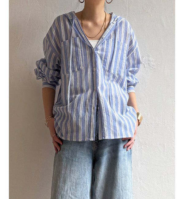 Lbc with Life「ラティスボイルフードシャツ」|シャツ・ブラウス|