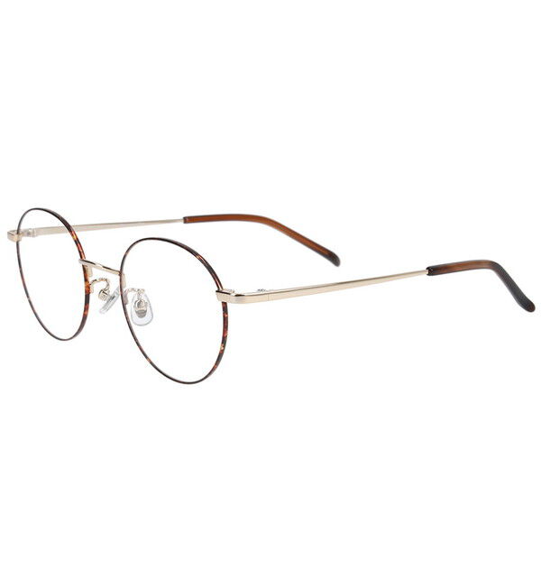  「ボストン型 メガネ｜Zoff CLASSIC メタル 丸メガネ レンズ交換券付き」|メガネ|ブラウン