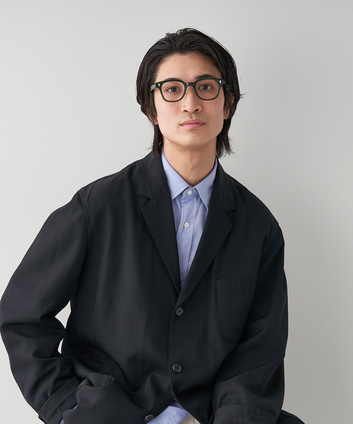  「ウェリントン型 メガネ ｜太縁メガネ｜伊達メガネ ｜Zoff CLASSIC TREND レンズ交換券付き」|メガネ|