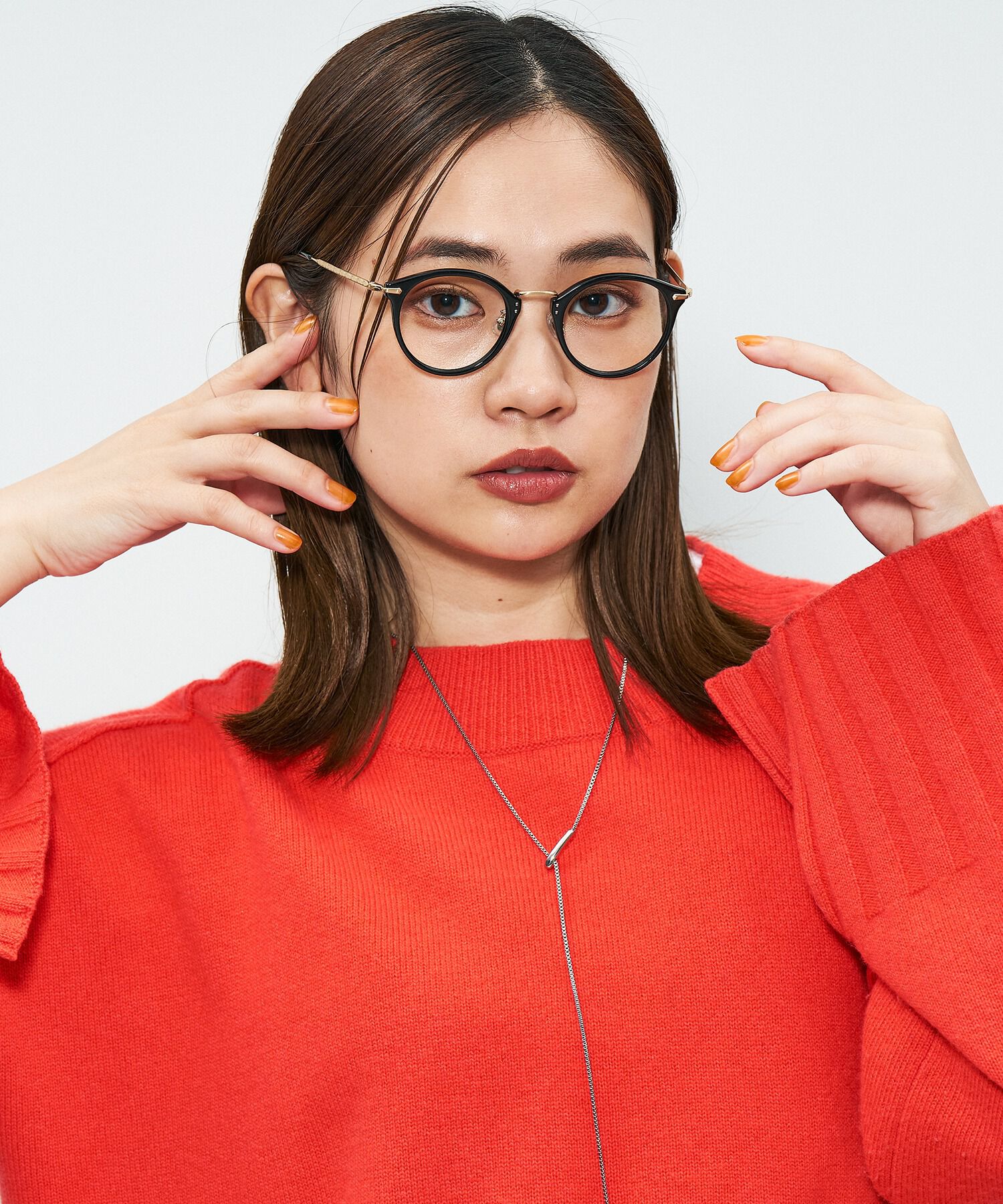  「ボストン型 メガネ｜Zoff メタル プラスチック 伊達メガネ 度付きメガネ レンズ交換券付き」|メガネ|