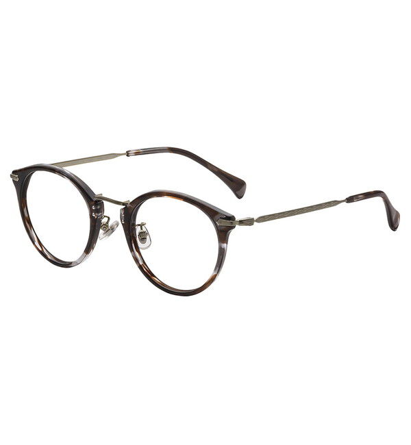  「ボストン型 メガネ｜Zoff メタル プラスチック 伊達メガネ 度付きメガネ レンズ交換券付き」|メガネ|