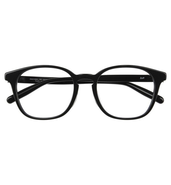  「ウェリントン型 メガネ｜黒縁 クリアフレーム 伊達メガネ 度付きメガネ レンズ交換券付き ゾフ」|メガネ|