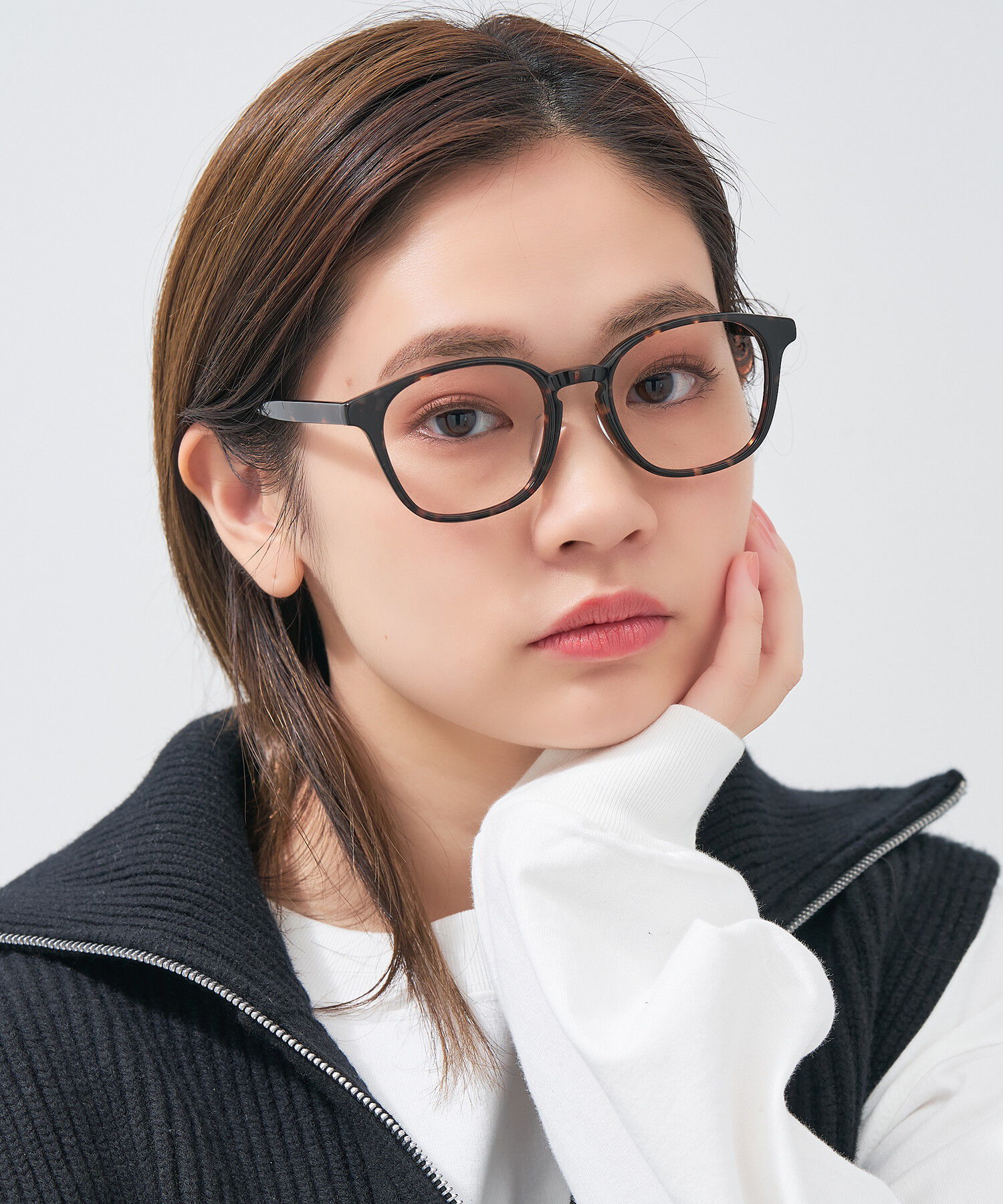  「ウェリントン型 メガネ｜黒縁 クリアフレーム 伊達メガネ 度付きメガネ レンズ交換券付き ゾフ」|メガネ|