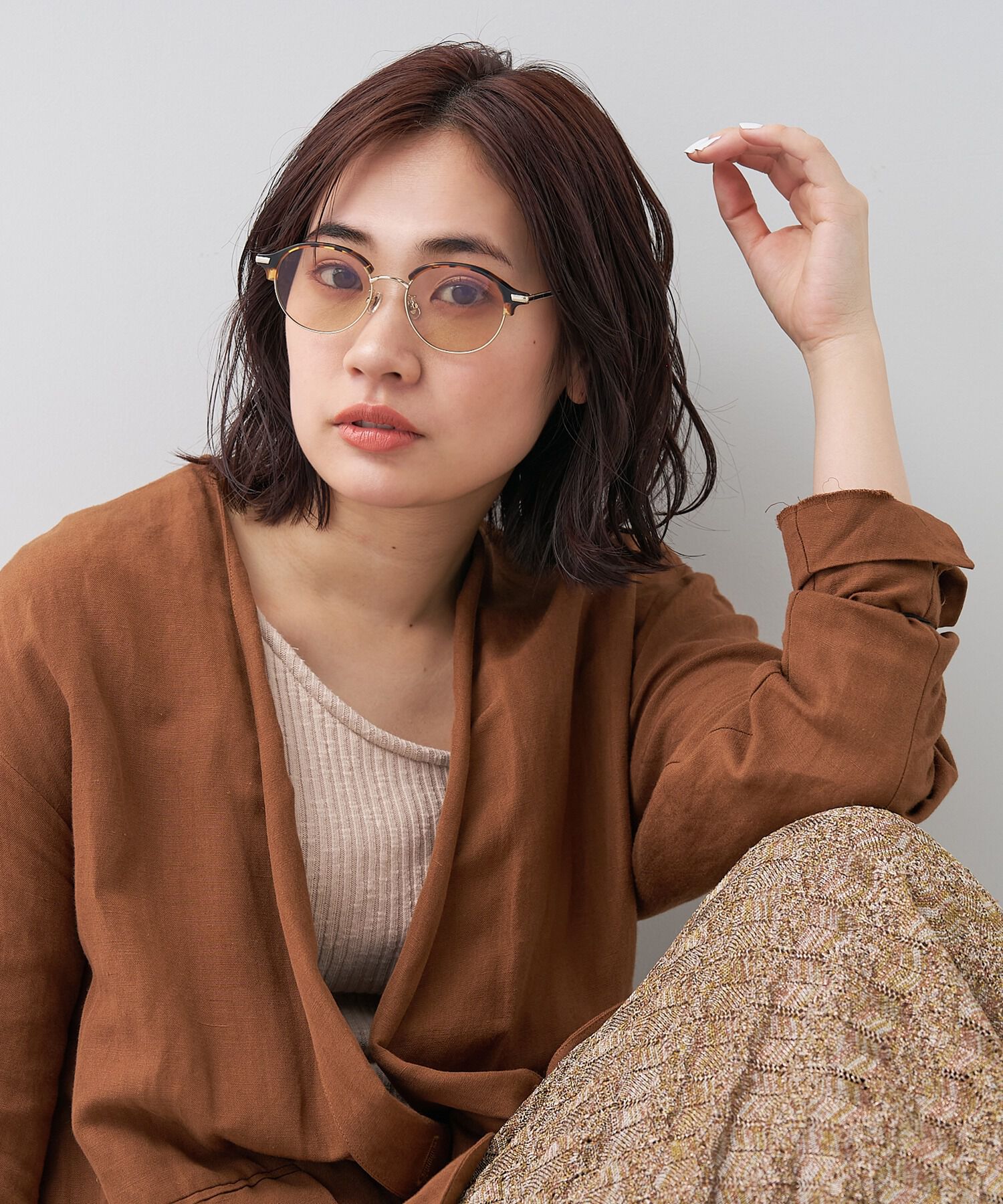  「ボストン型 サングラス｜TREND SUNGLASSES」|サングラス|ブラウン系その他1