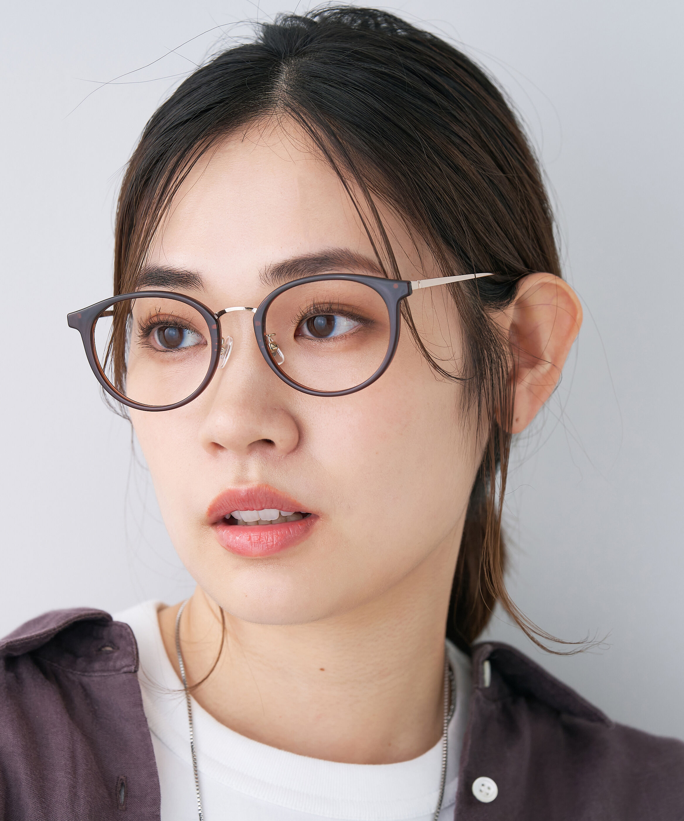  「ボストン型 メガネ｜Zoff｜UNITED ARROWS ユナイテッドアローズ レンズ交換券付き」|メガネ|ブラウン