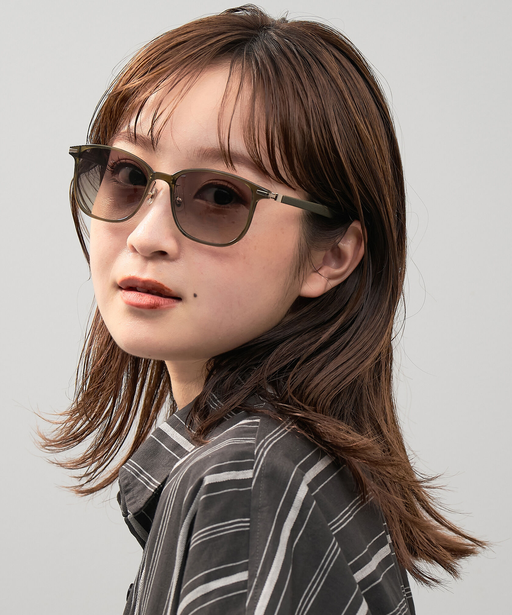  「SUNCUTGlasses/UV100%CUT ウェリントン型 サングラス｜UVカット 紫外線対策 TREND」|サングラス|グリーン