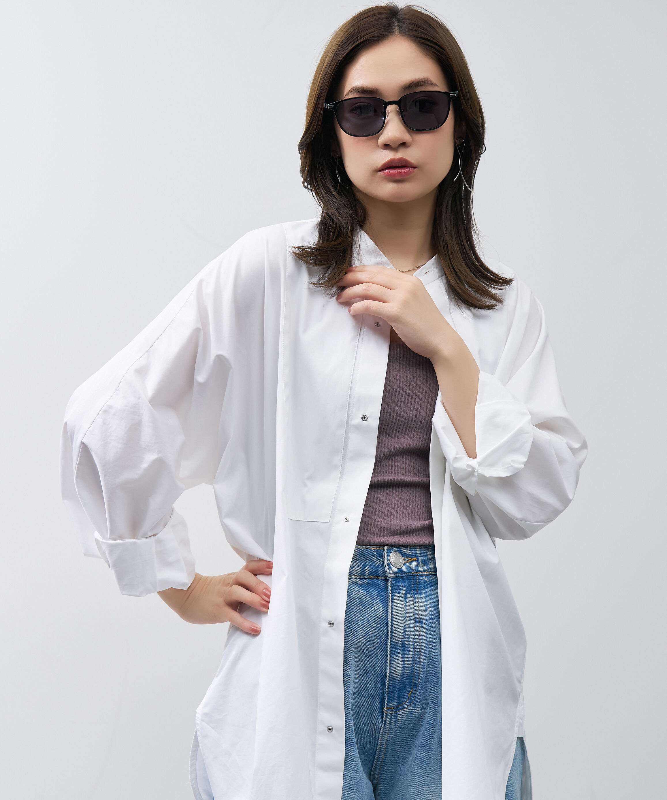  「SUNCUTGlasses/UV100%CUT ウェリントン型 サングラス｜UVカット 紫外線対策 TREND」|サングラス|ブラック系その他2