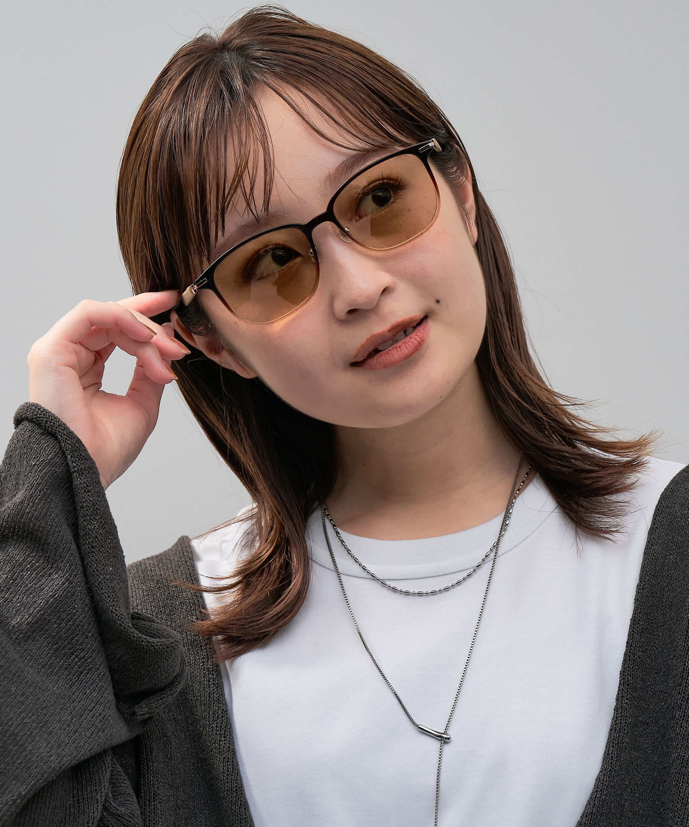  「SUNCUTGlasses/UV100%CUT ウェリントン型 サングラス｜UVカット 紫外線対策 TREND」|サングラス|ブラウン系その他1