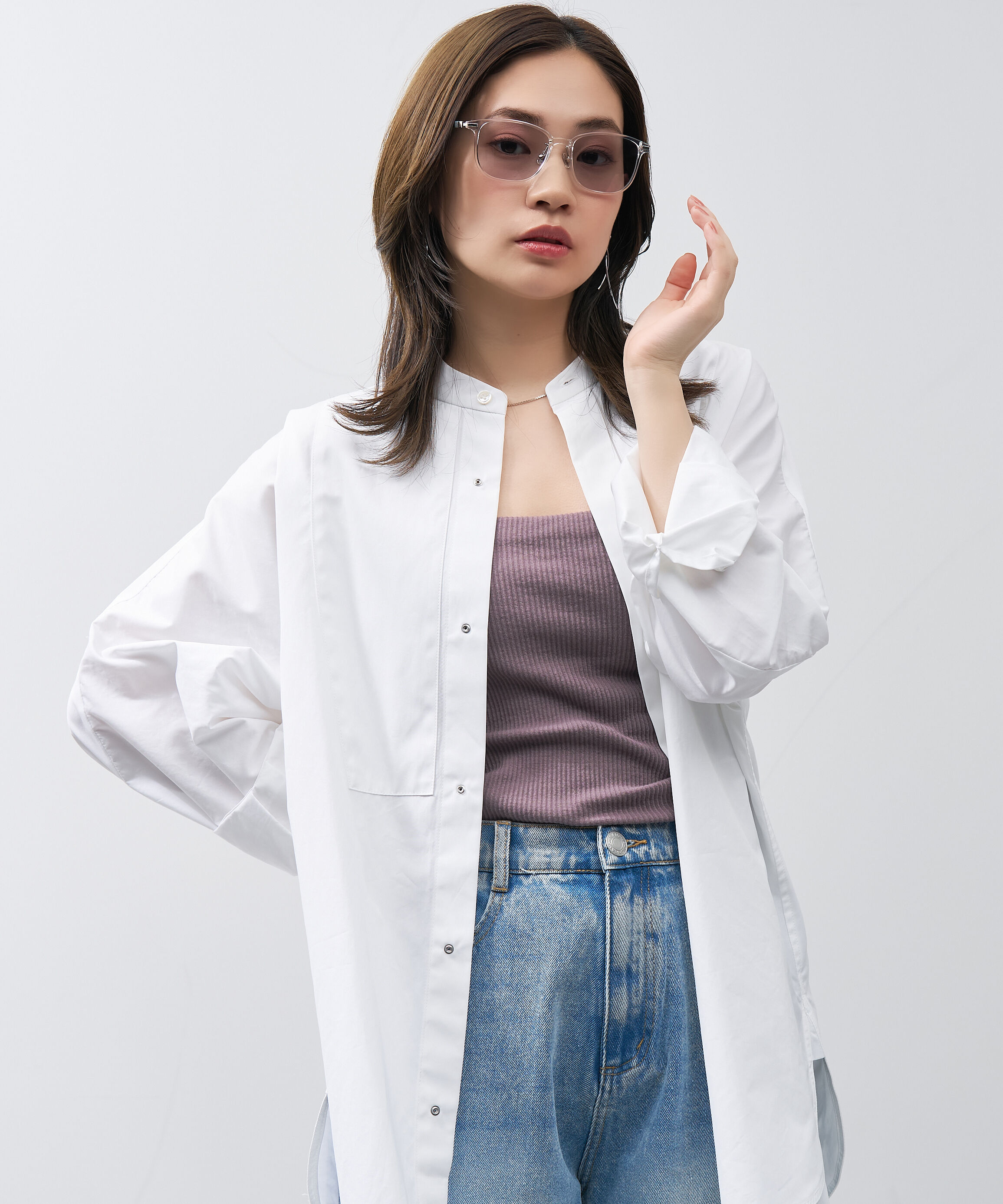  「SUNCUTGlasses/UV100%CUT ウェリントン型 サングラス｜UVカット 紫外線対策 TREND」|サングラス|クリア