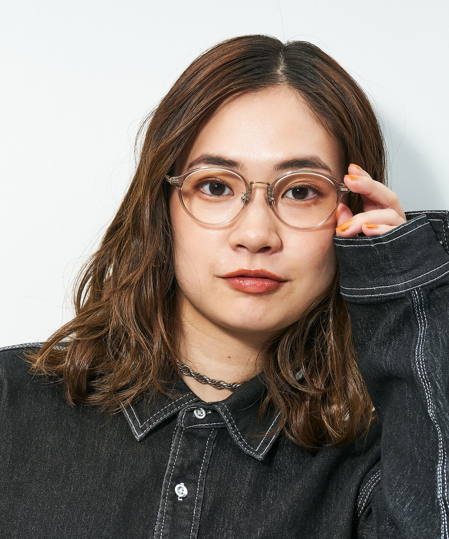  「Zoff｜STUDIO SEVEN｜ボストン型 メガネ｜コンビフレーム メタル クリアフレーム レンズ交換券付き」|メガネ|