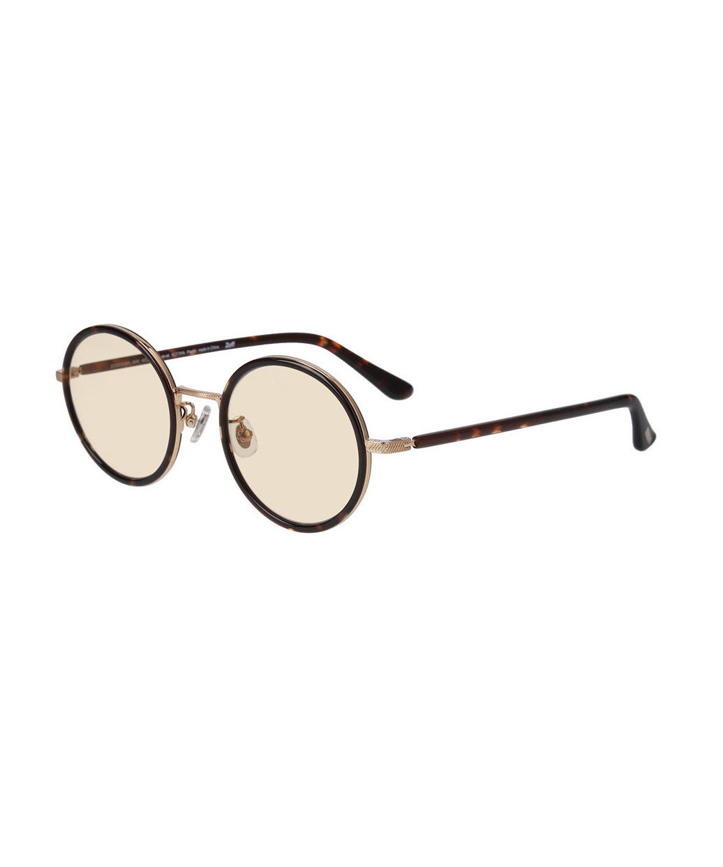  「【WEB限定】Zoff｜STUDIO SEVEN｜ラウンド型 丸型 サングラス UVカット 黒縁 べっ甲 ゴールド」|サングラス|