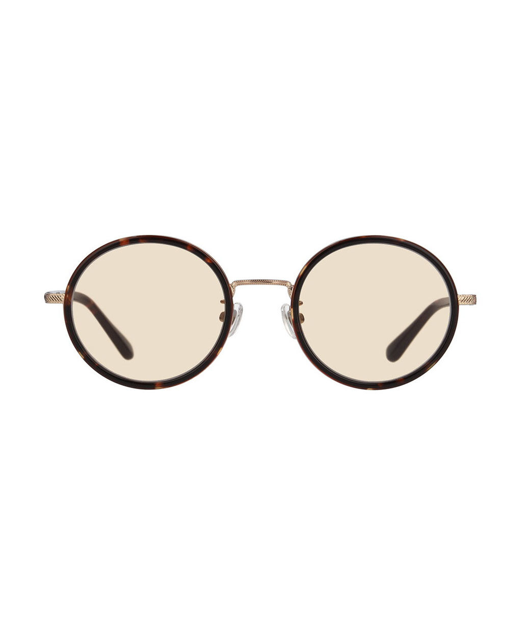  「【WEB限定】Zoff｜STUDIO SEVEN｜ラウンド型 丸型 サングラス UVカット 黒縁 べっ甲 ゴールド」|サングラス|