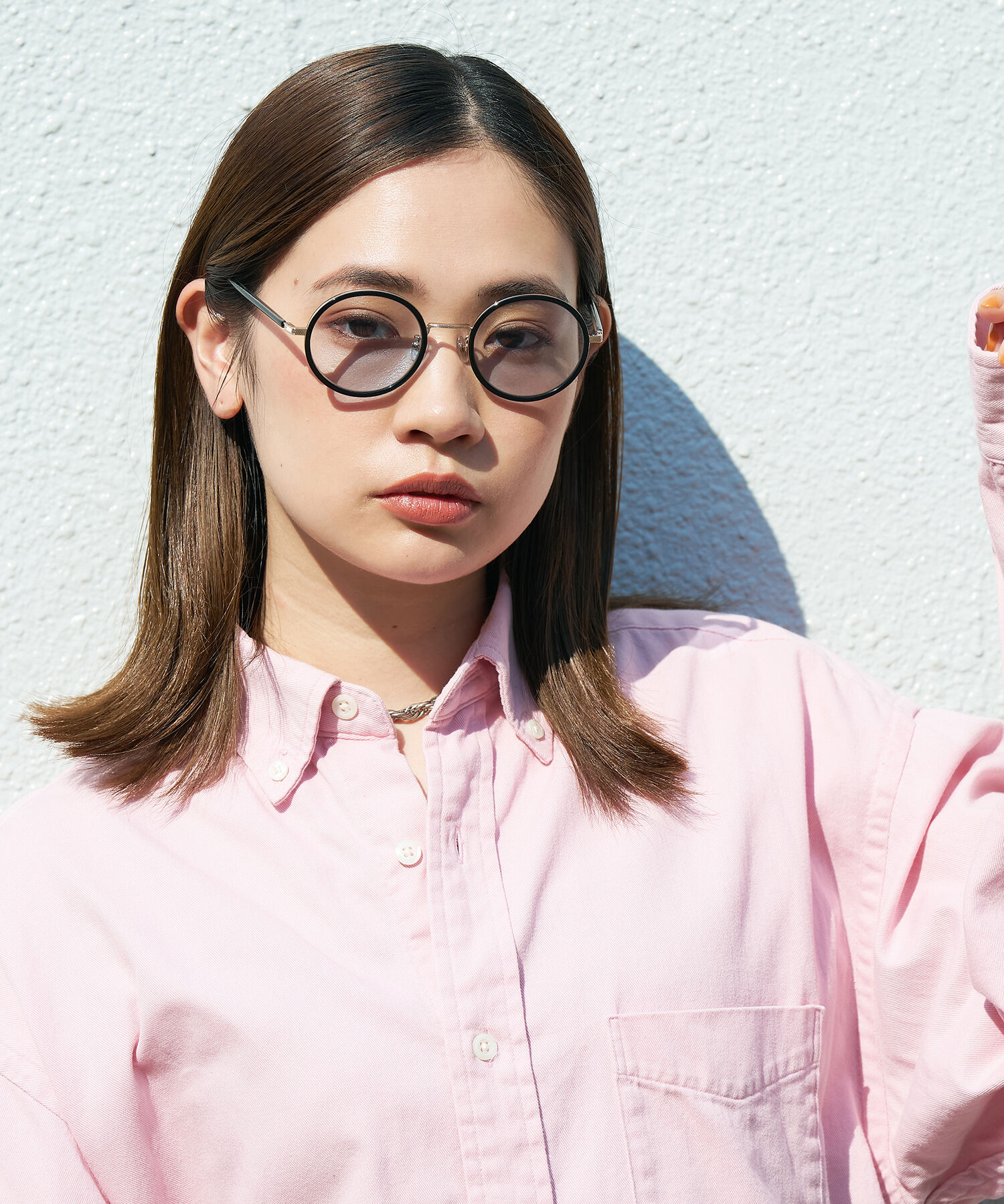  「【WEB限定】Zoff｜STUDIO SEVEN｜ラウンド型 丸型 サングラス UVカット 黒縁 べっ甲 ゴールド」|サングラス|