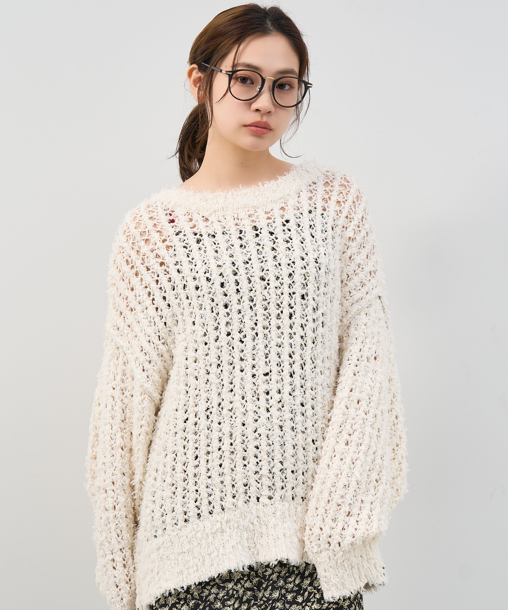  「[中顔面短縮みえメガネ]ボストン型 メガネ｜大きめシェイプがポイント クリアフレーム レンズ交換券付」|メガネ|