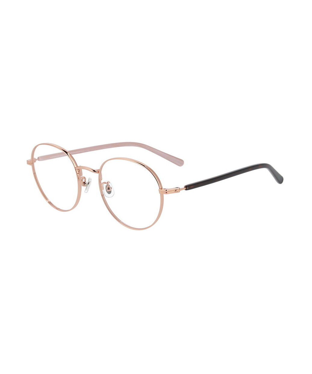  「[中顔面短縮みえメガネ]ボストン型 メガネ（レンズ交換券付き） メタルフレーム」|メガネ|ピンク
