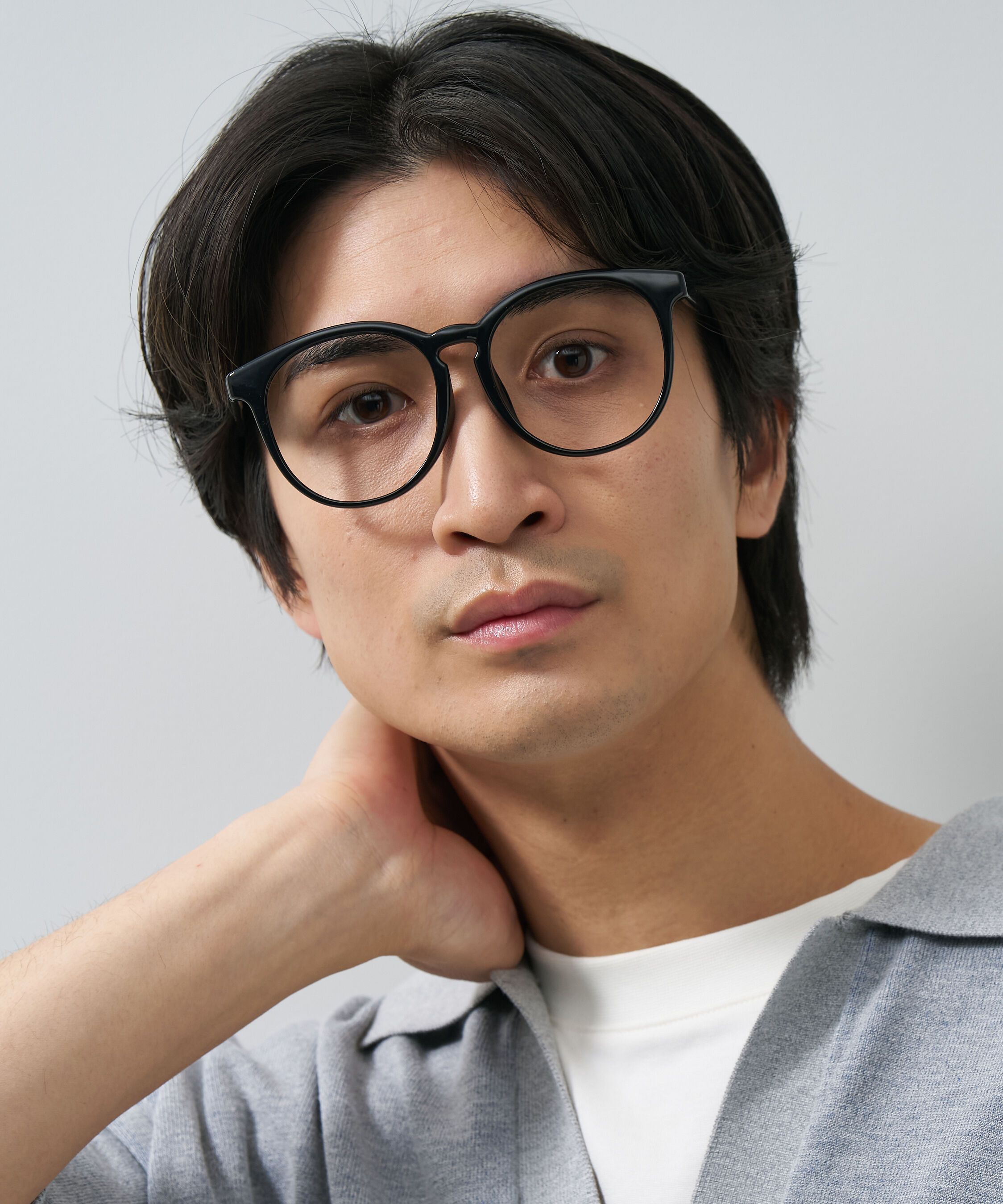  「Zoff | ボストン型 メガネ クリアフレーム 黒縁 伊達メガネ レンズ交換券付き」|メガネ|