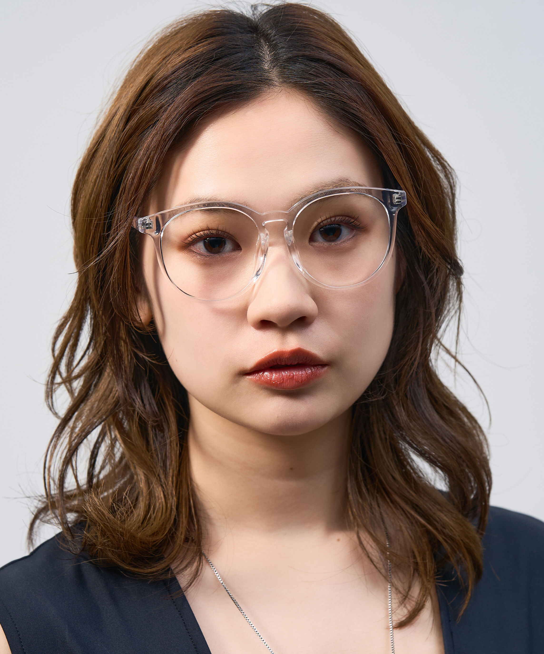  「Zoff | ボストン型 メガネ クリアフレーム 黒縁 伊達メガネ レンズ交換券付き」|メガネ|クリア