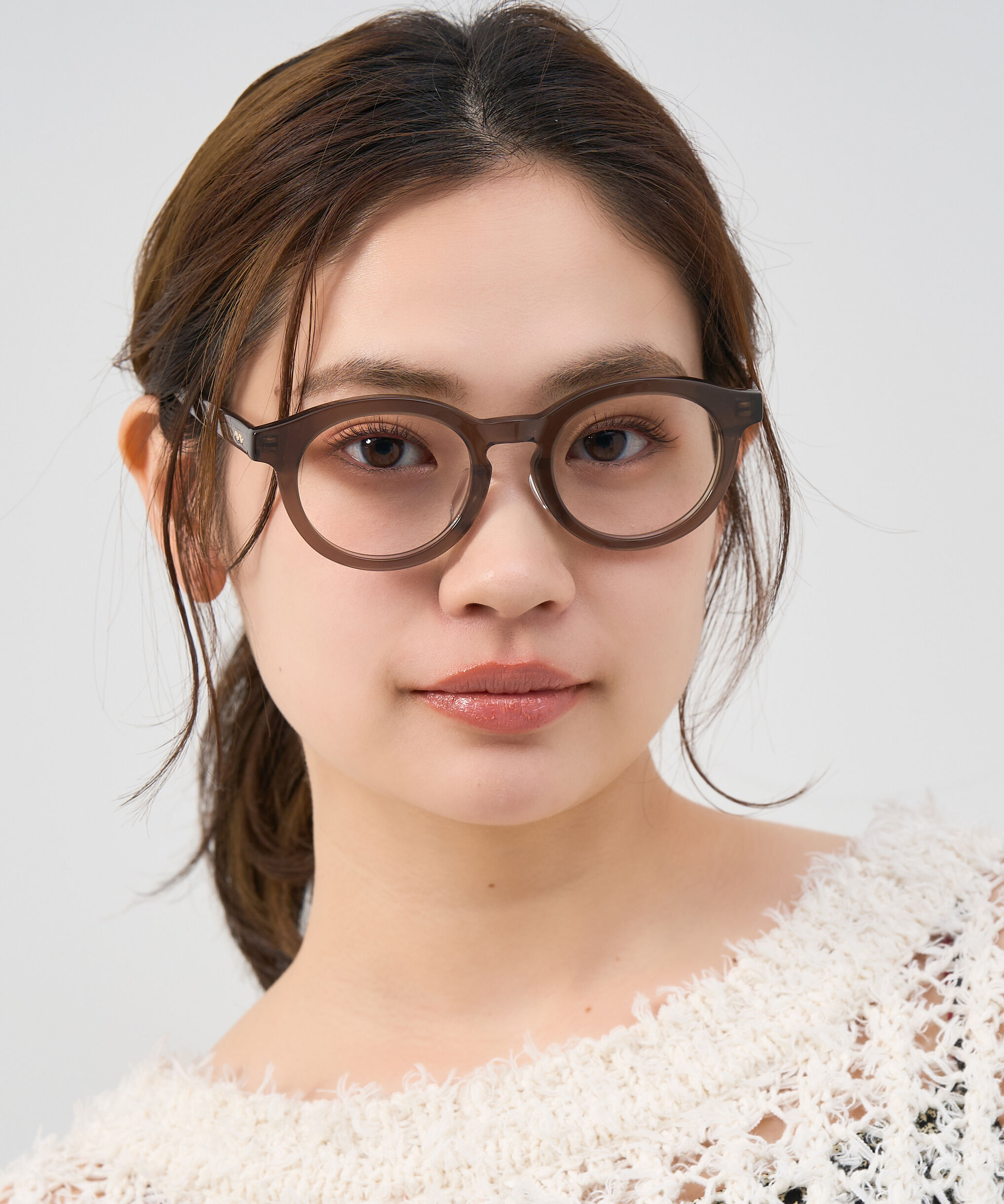  「Zoff | Kirimaru ボストン型 メガネ レンズ交換券付き 黒縁 太縁フレーム 小顔効果 きりまる」|メガネ|