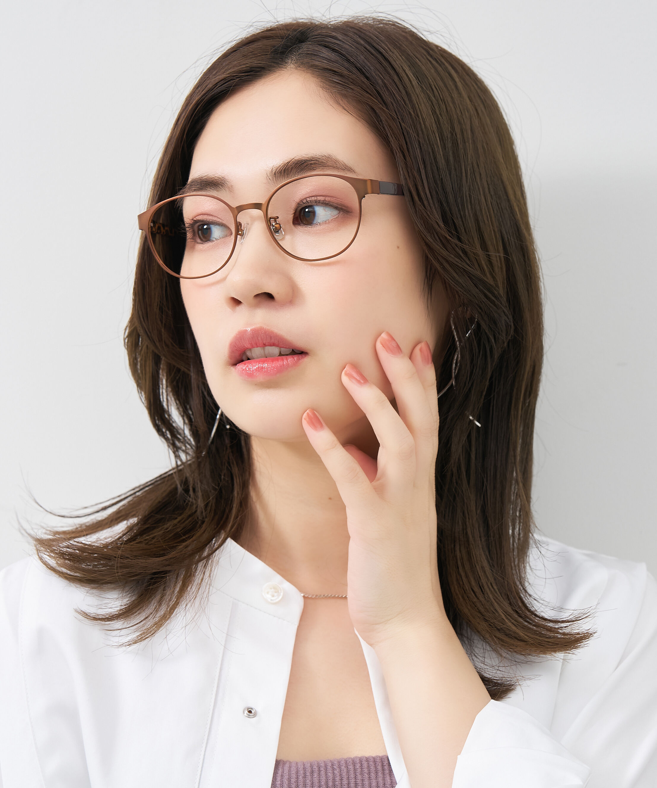  「ボストン型 大きめサイズ メガネ｜小顔効果 メタル&times;プラスチック 黒縁 レオパード柄 レンズ交換券付き」|メガネ|ブラウン