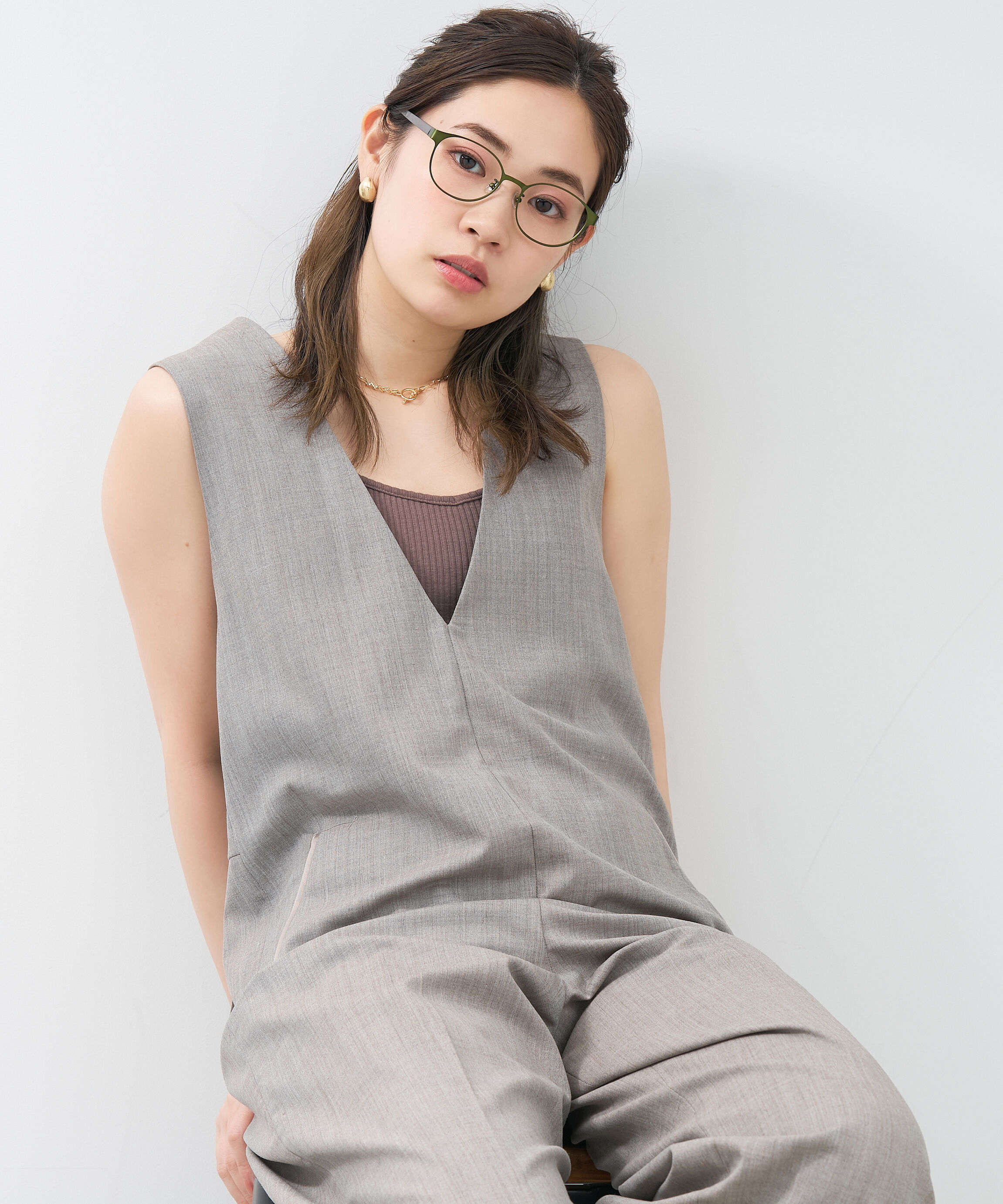  「ボストン型 大きめサイズ メガネ｜小顔効果 メタル&times;プラスチック 黒縁 レオパード柄 レンズ交換券付き」|メガネ|