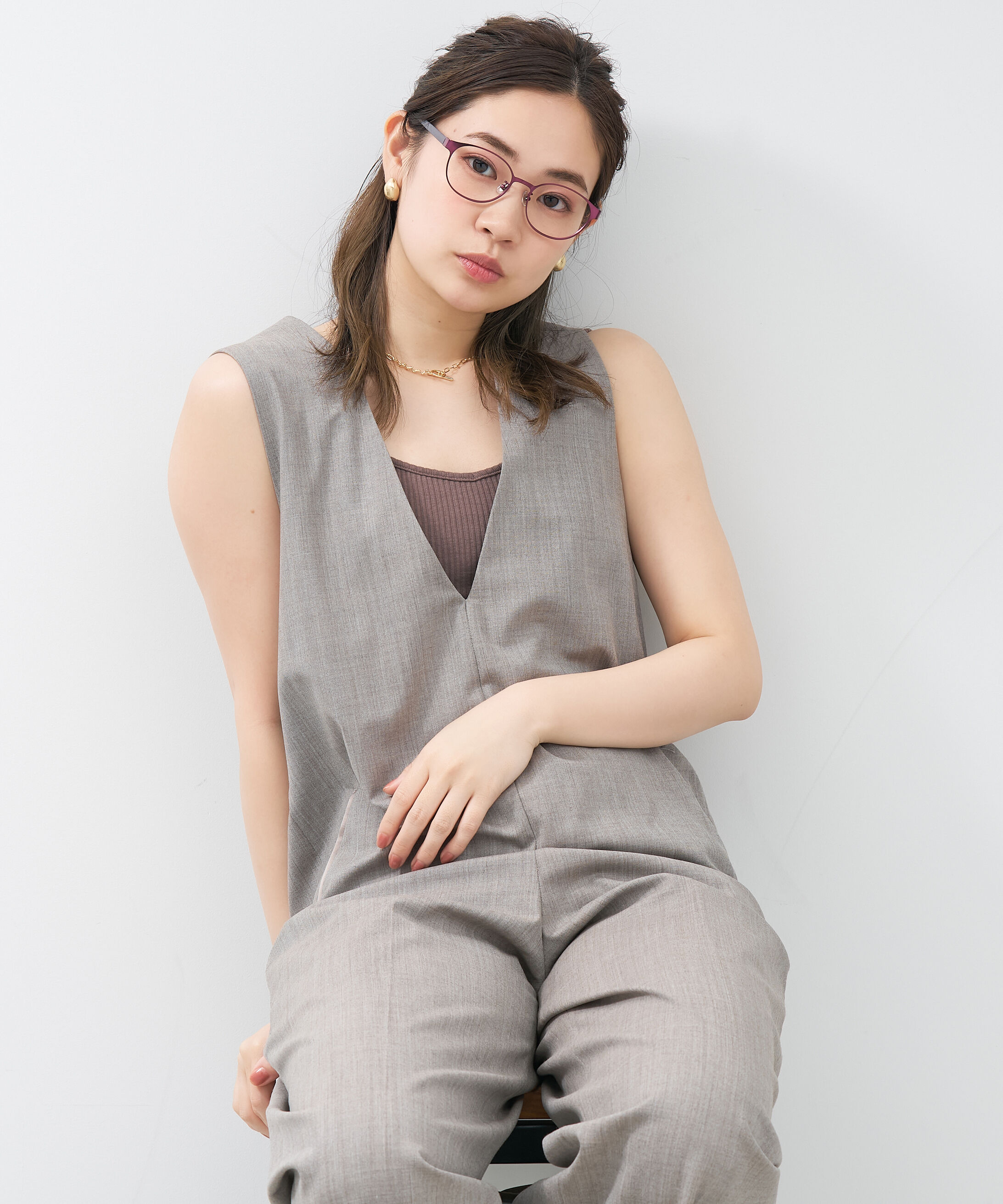  「ボストン型 大きめサイズ メガネ｜小顔効果 メタル&times;プラスチック 黒縁 レオパード柄 レンズ交換券付き」|メガネ|