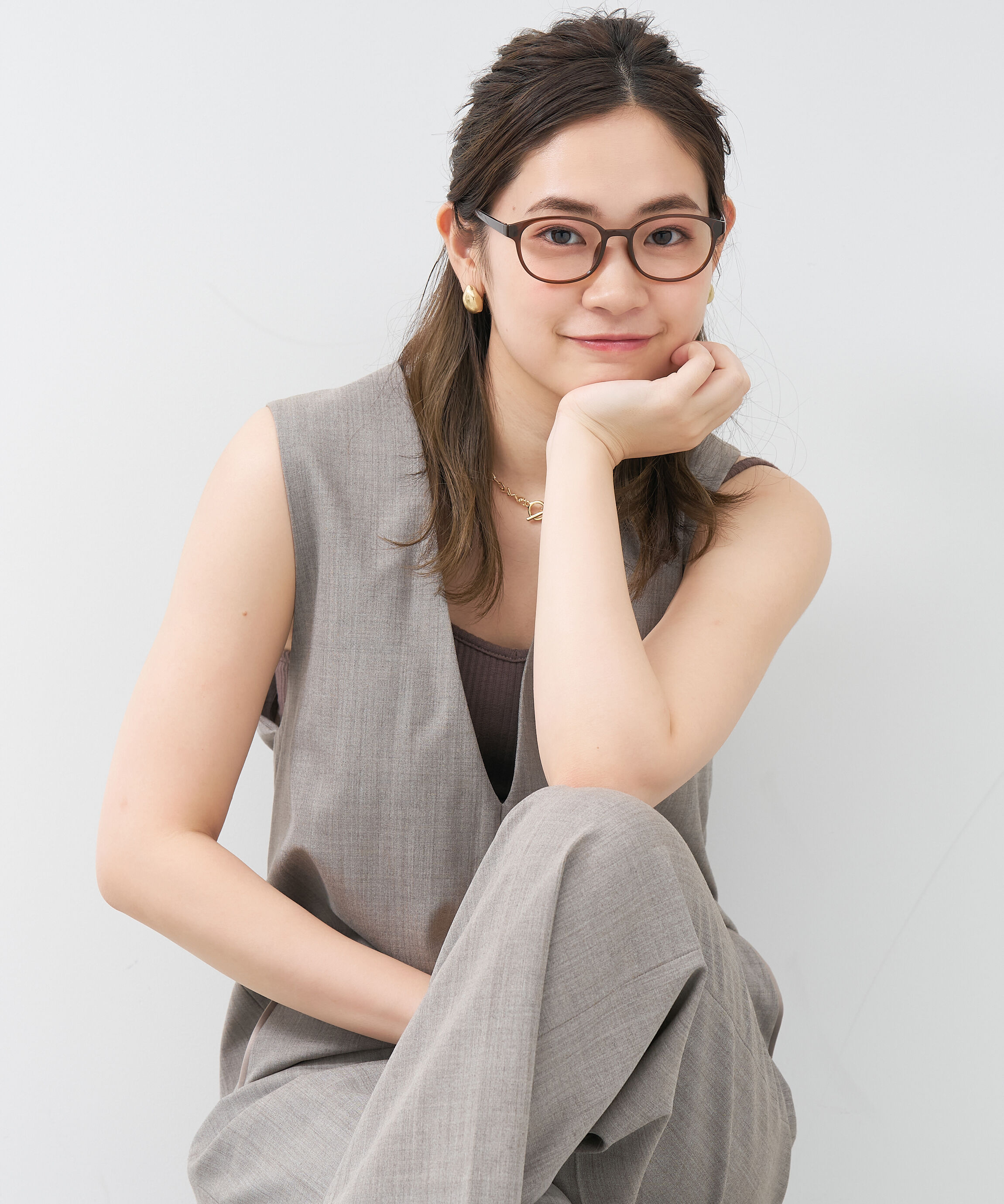  「ウェリントン型 メガネ｜ フィット感抜群 黒縁 レオパード柄 レンズ交換券付き」|メガネ|