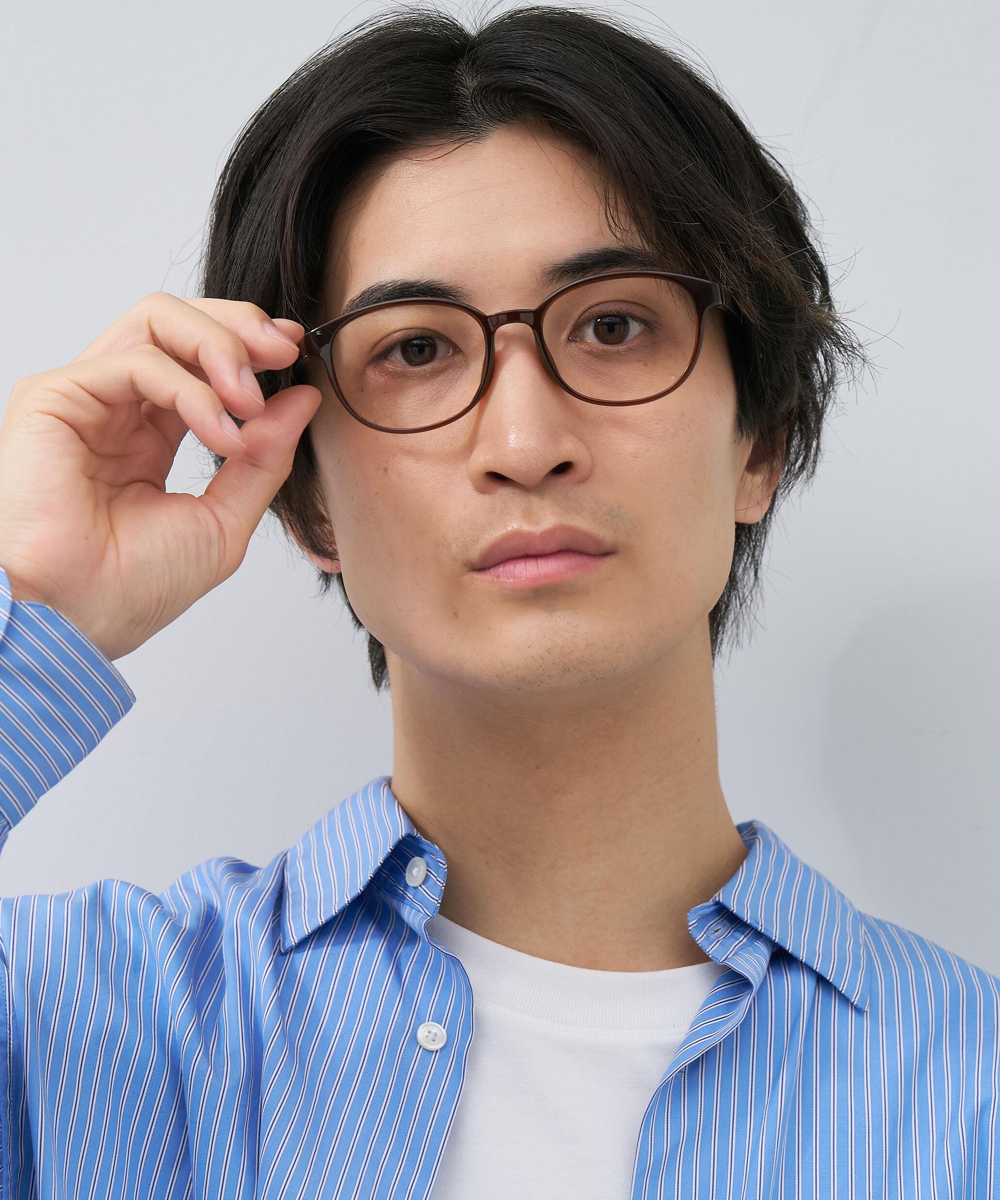  「ウェリントン型 メガネ｜ フィット感抜群 黒縁 レオパード柄 レンズ交換券付き」|メガネ|