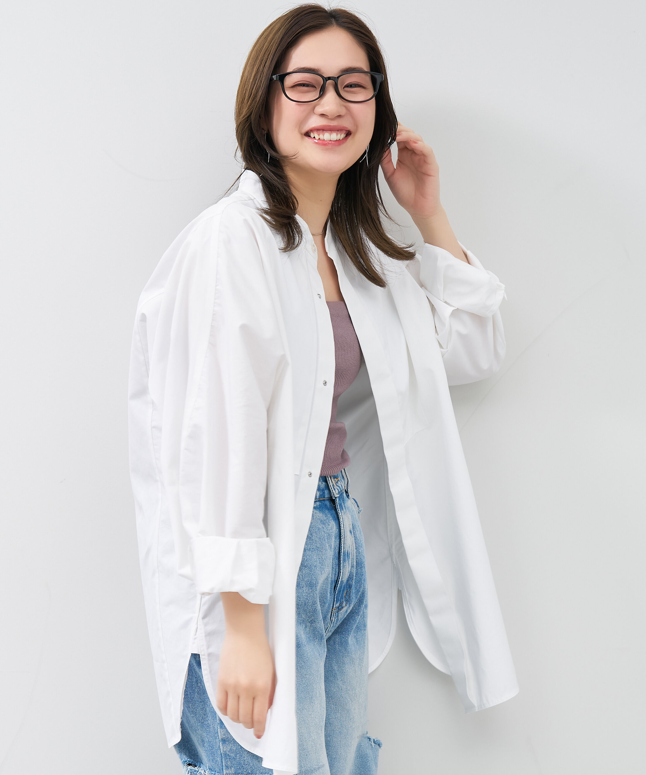  「【アウトレット価格】ウェリントン型 メガネ｜黒縁 クリア ストライプ レンズ交換券付き」|メガネ|