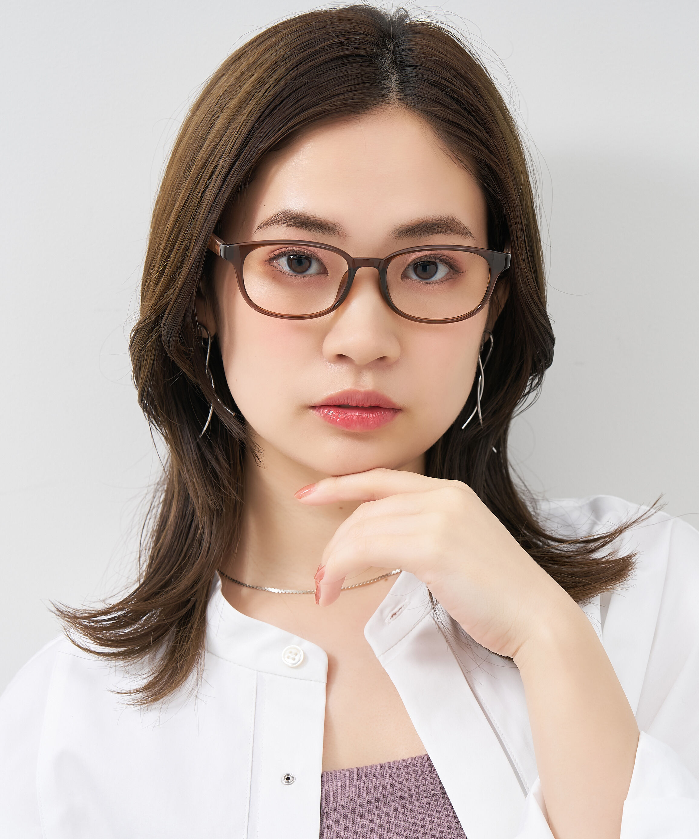  「【アウトレット価格】ウェリントン型 メガネ｜黒縁 クリア ストライプ レンズ交換券付き」|メガネ|