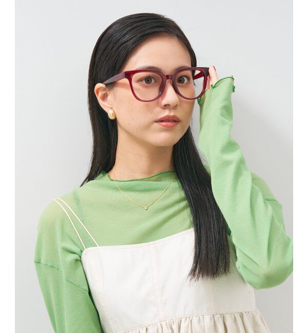  「ウェリントン型 メガネ│大きめ プラスチックフレーム│小顔効果 ビッグシェイプ｜ レンズ交換券付」|メガネ|