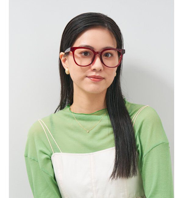  「ウェリントン型 メガネ│大きめ プラスチックフレーム│小顔効果 ビッグシェイプ｜ レンズ交換券付」|メガネ|