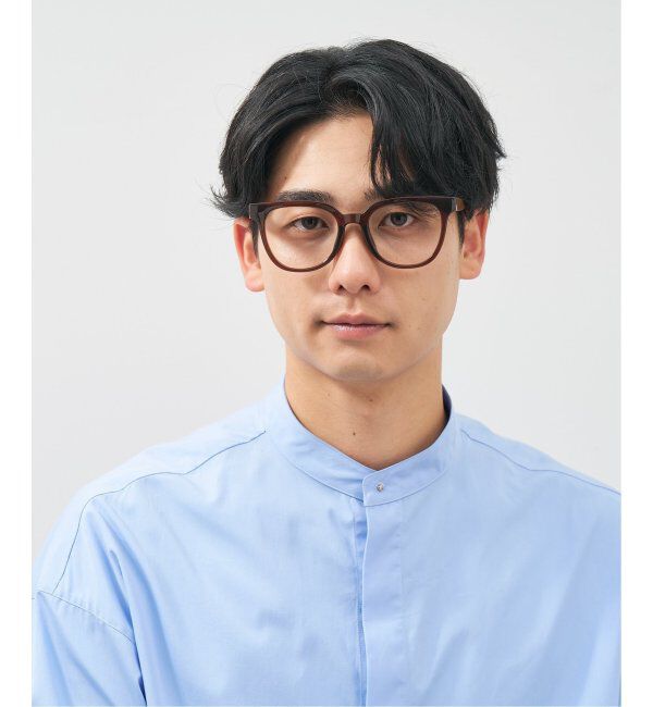  「ウェリントン型 メガネ│大きめ プラスチックフレーム│小顔効果 ビッグシェイプ｜ レンズ交換券付」|メガネ|