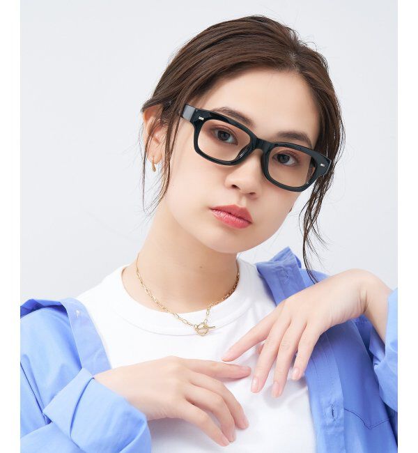  「ウェリントン型メガネ｜黒縁フレーム｜太縁フレーム｜Zoff｜BRIGADE レンズ交換券付」|メガネ|