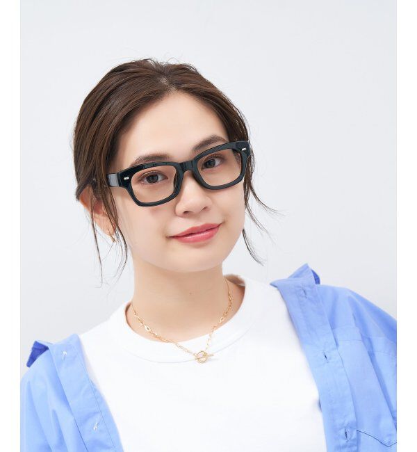  「ウェリントン型メガネ｜黒縁フレーム｜太縁フレーム｜Zoff｜BRIGADE レンズ交換券付」|メガネ|