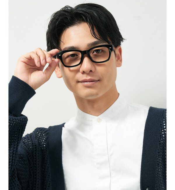  「ウェリントン型メガネ｜黒縁フレーム｜太縁フレーム｜Zoff｜BRIGADE レンズ交換券付」|メガネ|