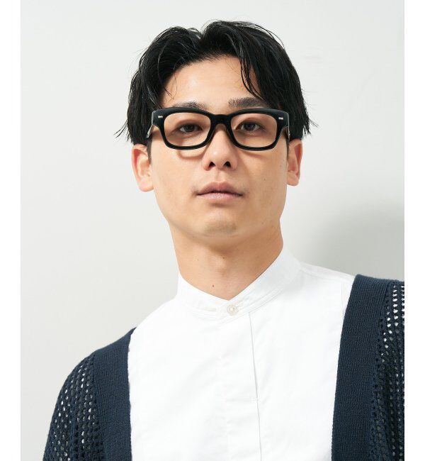  「ウェリントン型メガネ｜黒縁フレーム｜太縁フレーム｜Zoff｜BRIGADE レンズ交換券付」|メガネ|