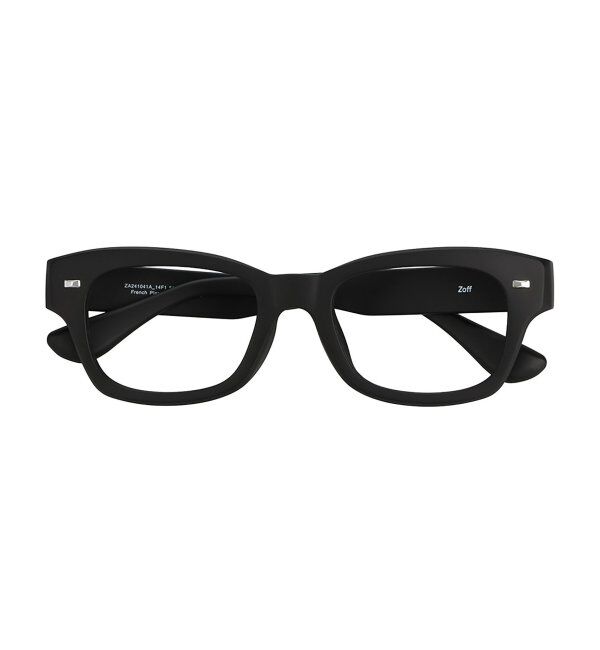  「ウェリントン型メガネ｜黒縁フレーム｜太縁フレーム｜Zoff｜BRIGADE レンズ交換券付」|メガネ|