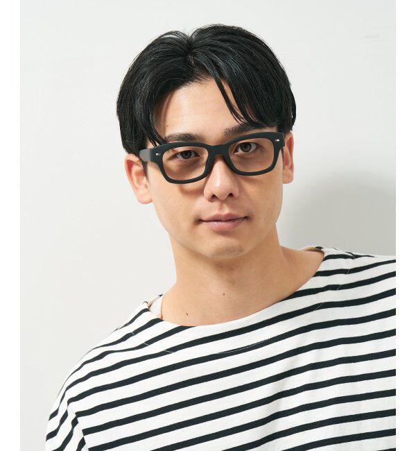  「ウェリントン型メガネ｜黒縁フレーム｜太縁フレーム｜Zoff｜BRIGADE レンズ交換券付」|メガネ|