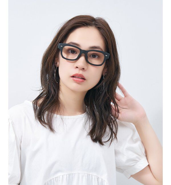  「ウェリントン型メガネ｜黒縁フレーム｜太縁フレーム｜Zoff｜BRIGADE レンズ交換券付」|メガネ|