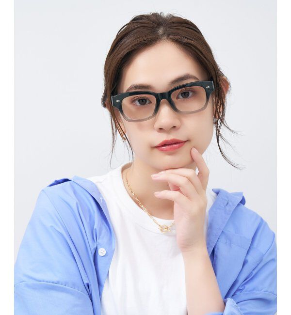  「ウェリントン型メガネ｜黒縁フレーム｜太縁フレーム｜Zoff｜BRIGADE レンズ交換券付」|メガネ|