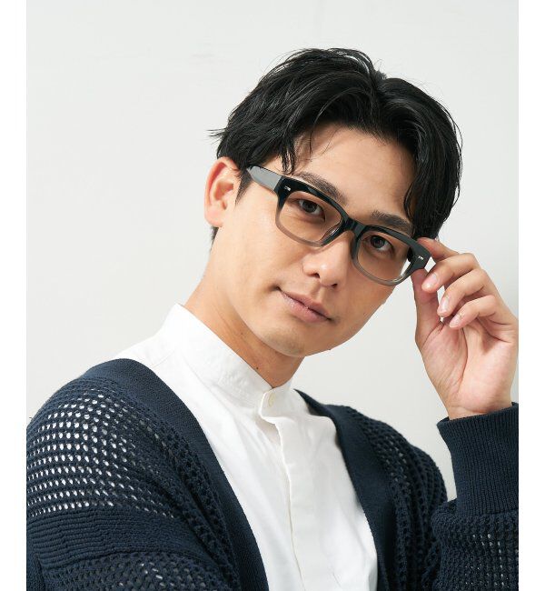  「ウェリントン型メガネ｜黒縁フレーム｜太縁フレーム｜Zoff｜BRIGADE レンズ交換券付」|メガネ|