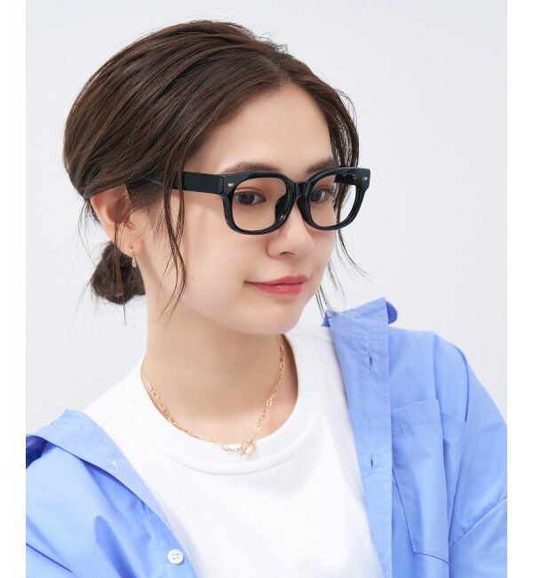  「ウェリントン型メガネ｜黒縁フレーム｜太縁フレーム｜Zoff｜BRIGADE レンズ交換券付」|メガネ|