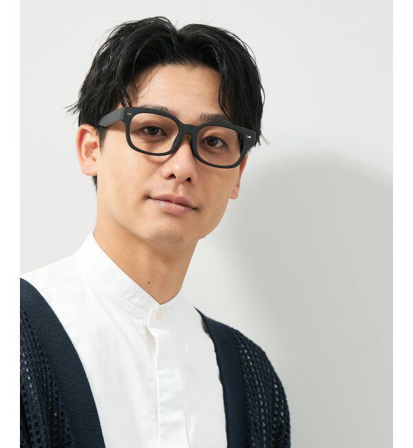  「ウェリントン型メガネ｜黒縁フレーム｜太縁フレーム｜Zoff｜BRIGADE レンズ交換券付」|メガネ|