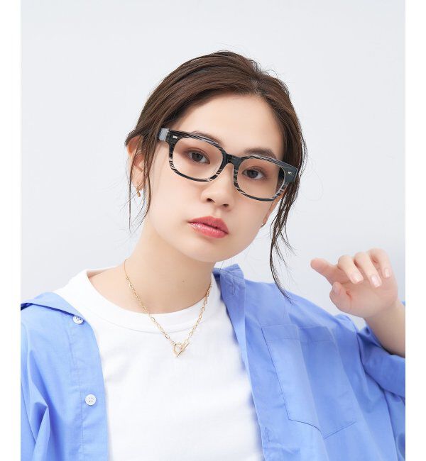  「ウェリントン型メガネ｜黒縁フレーム｜太縁フレーム｜Zoff｜BRIGADE レンズ交換券付」|メガネ|