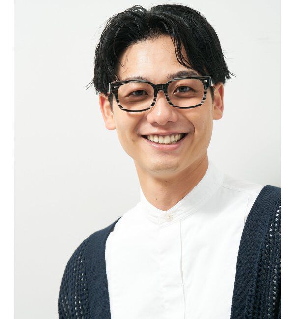  「ウェリントン型メガネ｜黒縁フレーム｜太縁フレーム｜Zoff｜BRIGADE レンズ交換券付」|メガネ|