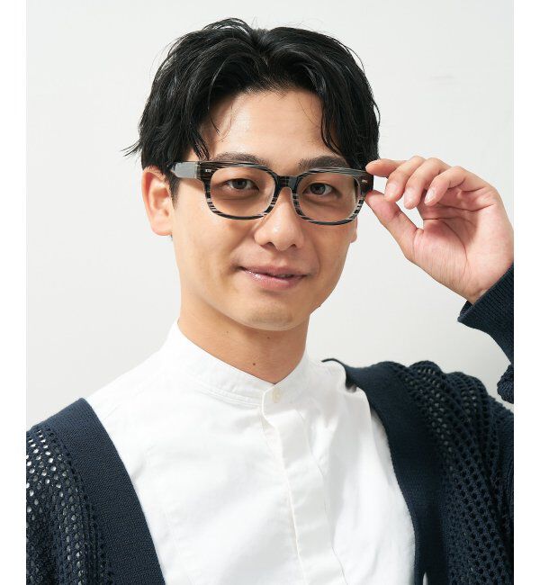  「ウェリントン型メガネ｜黒縁フレーム｜太縁フレーム｜Zoff｜BRIGADE レンズ交換券付」|メガネ|