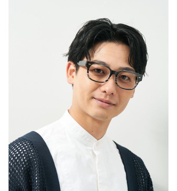  「ウェリントン型メガネ｜黒縁フレーム｜太縁フレーム｜Zoff｜BRIGADE レンズ交換券付」|メガネ|