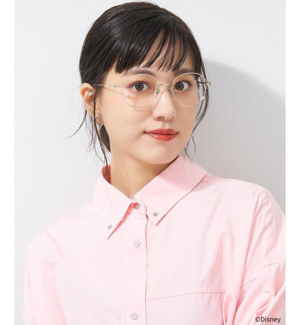  「ボストン型 メガネ Disney PRINCESS 白雪姫 (ドレスアップライン) ディズニープリンセス レンズ交換券付」|メガネ|