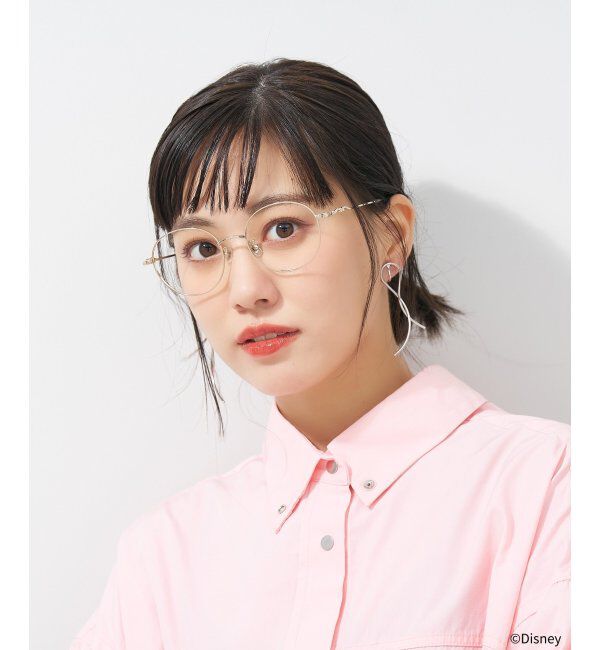  「ボストン型 メガネ Disney PRINCESS 白雪姫 (ドレスアップライン) ディズニープリンセス レンズ交換券付」|メガネ|