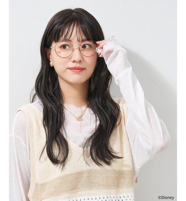  「ボストン型 メガネ Disney PRINCESS 白雪姫 (ドレスアップライン) ディズニープリンセス レンズ交換券付」|メガネ|